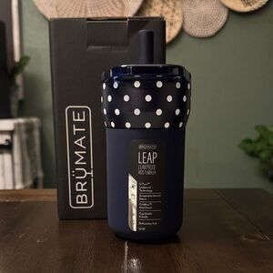 BrüMate Leap 12oz in Navy Polka Dots! New!